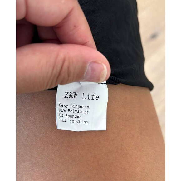 Z&W Black lace lingerie dress teddy Size 2Xl - Picture 4 of 4